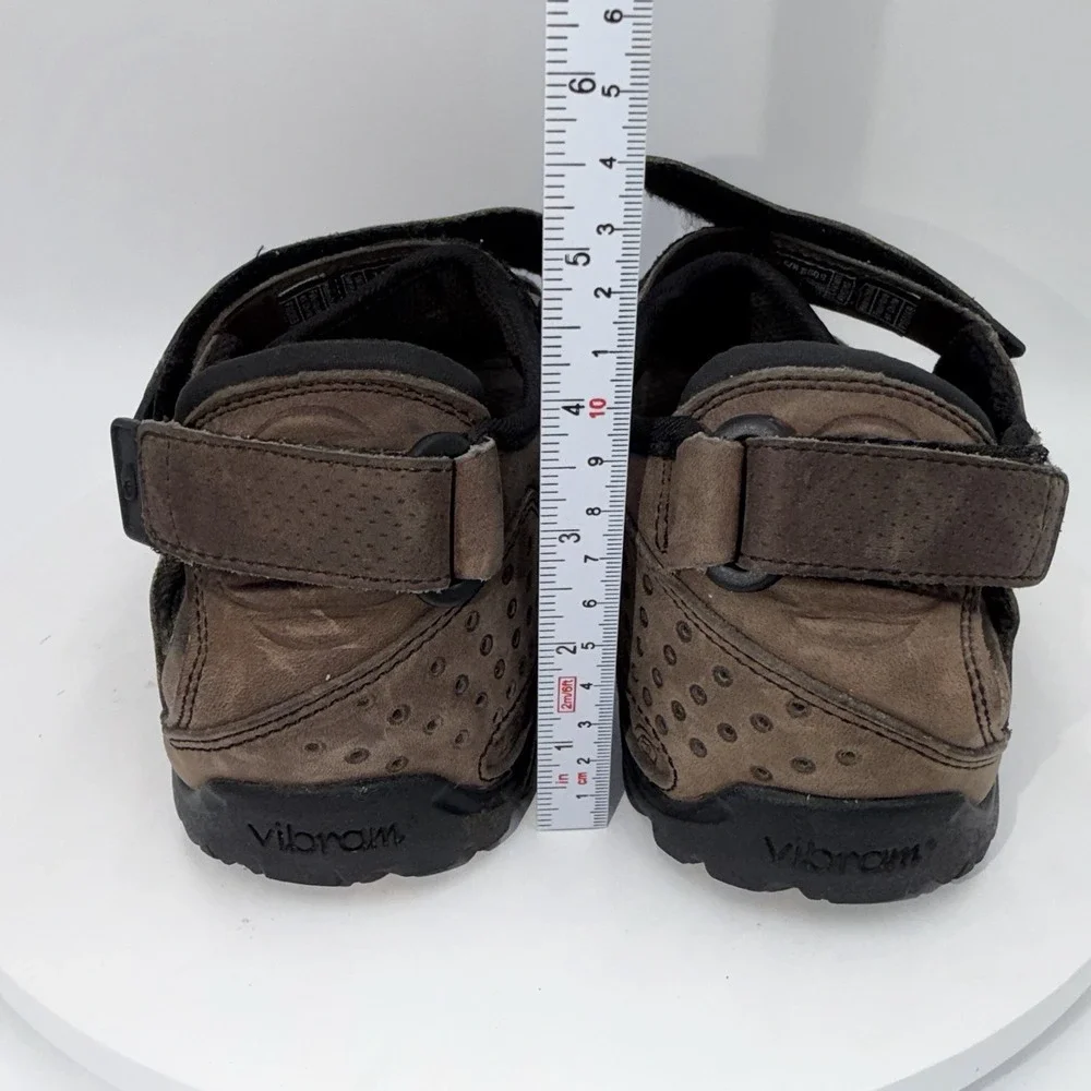Teva Sampago Fisherman Sandals Mens Size 9 Brown Leather Hiking Camping Gorpcore